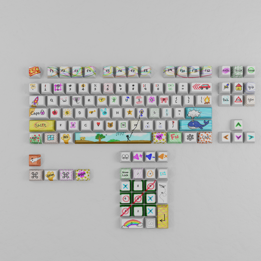 Crayon Chaos - Custom Keycaps set