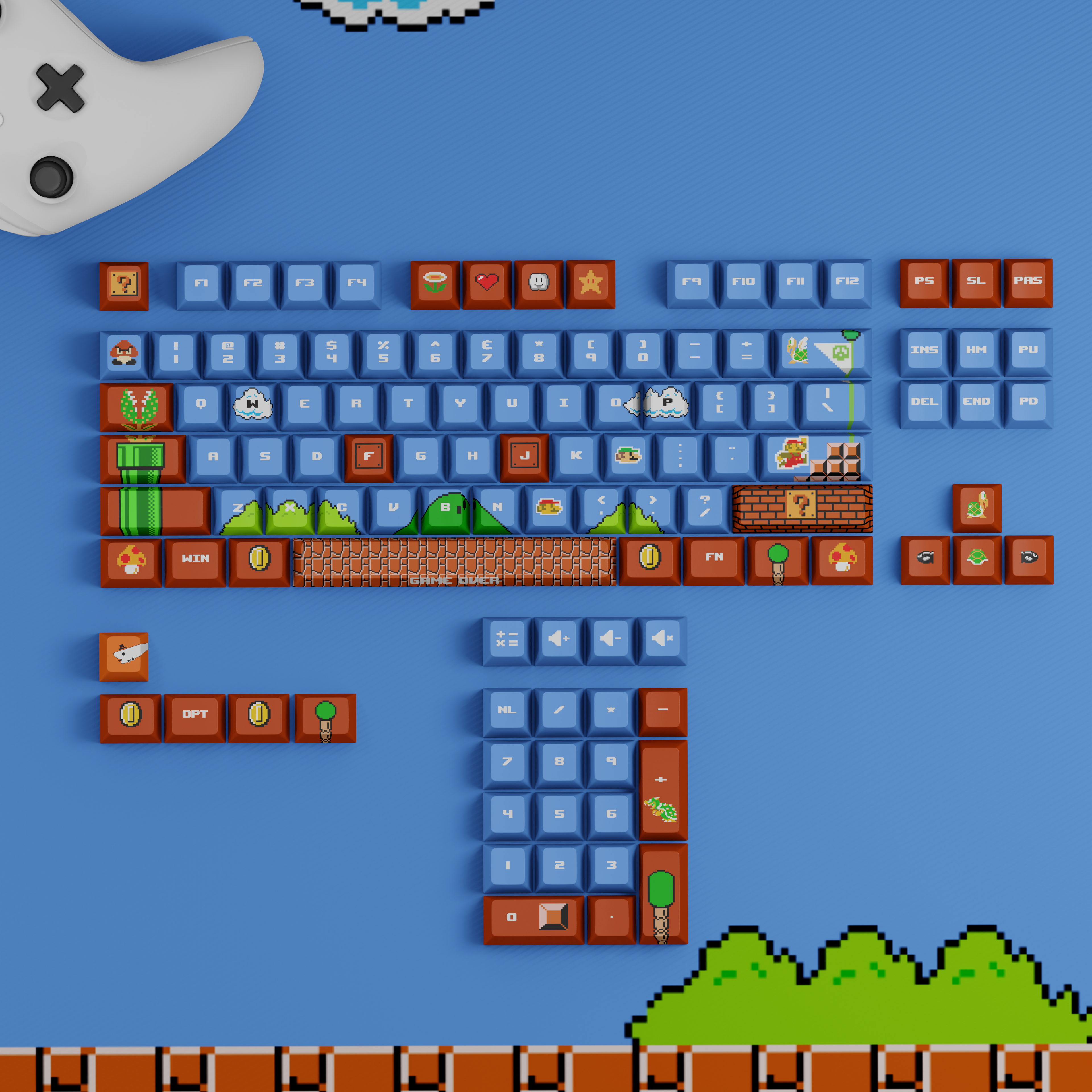 8-Bit Hero - Retro gaming keycaps set