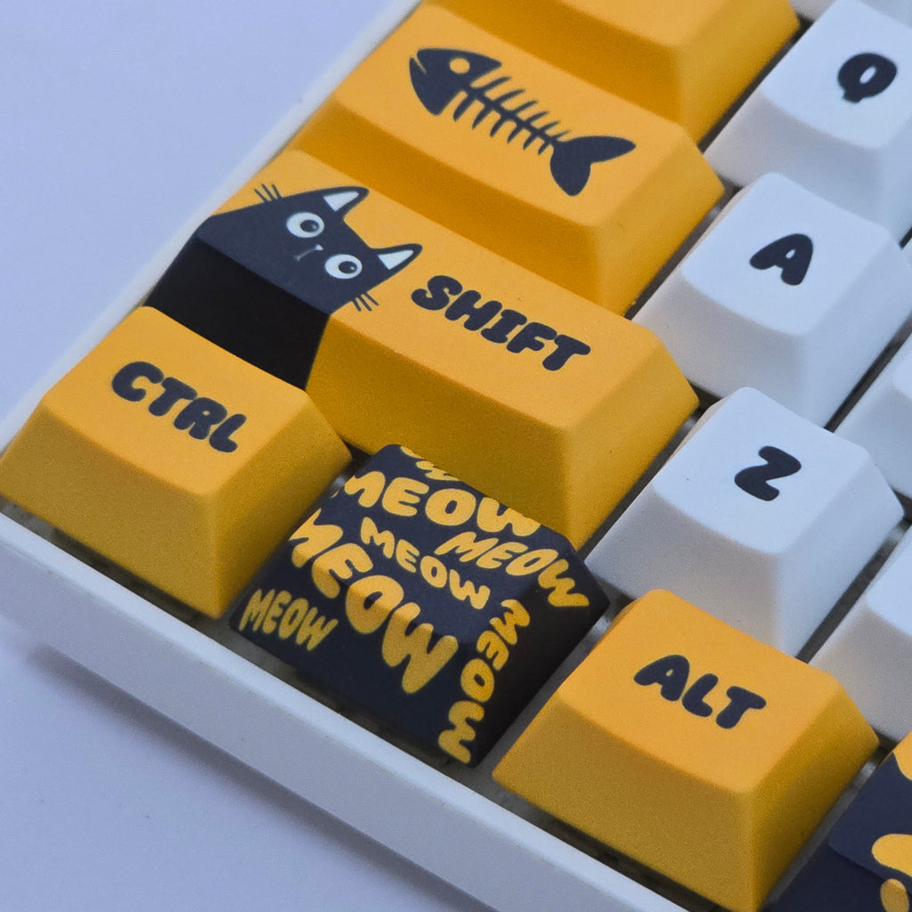 Meow Meow Keyboard - Cat keycaps set