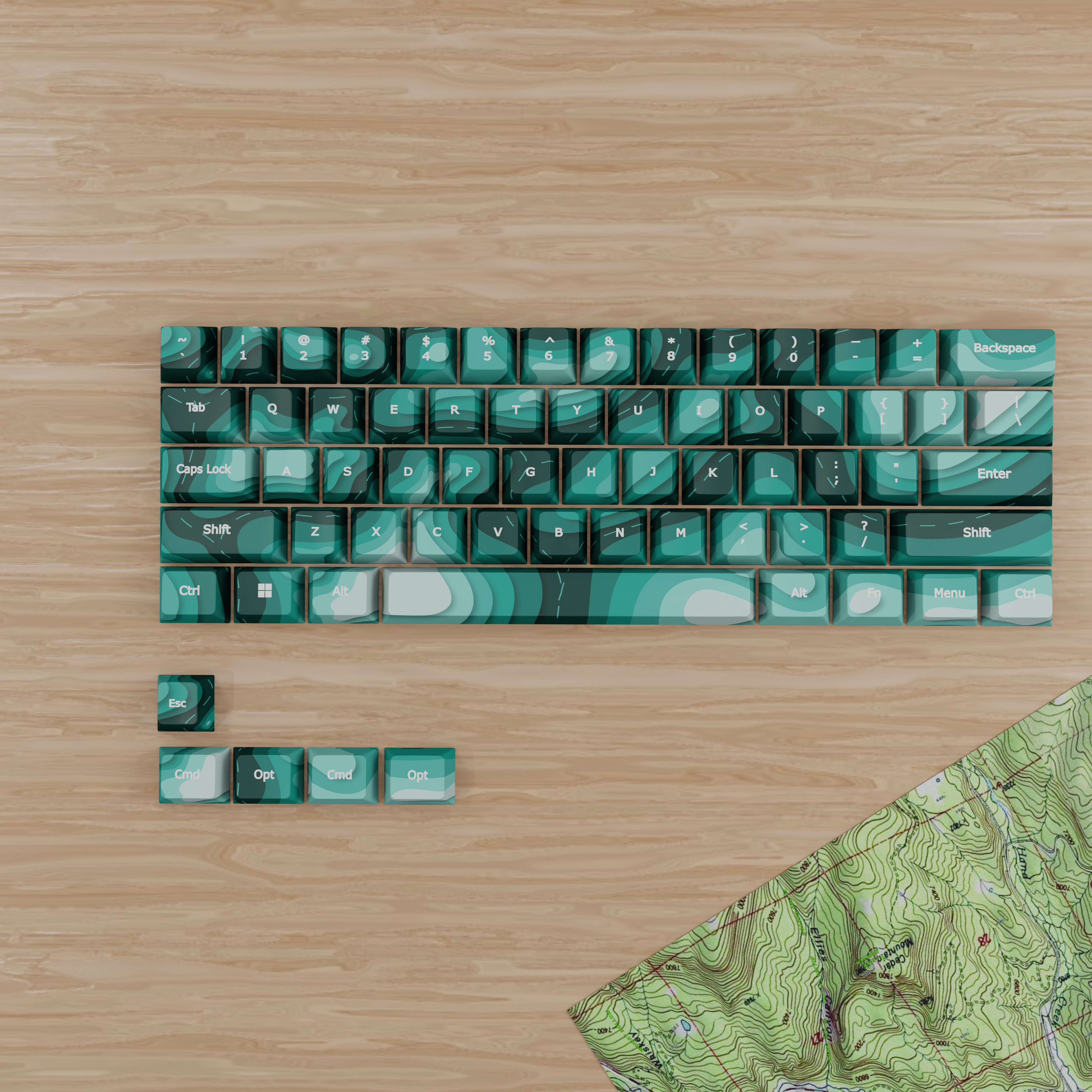 Emerald Valley - Custom Keycaps set