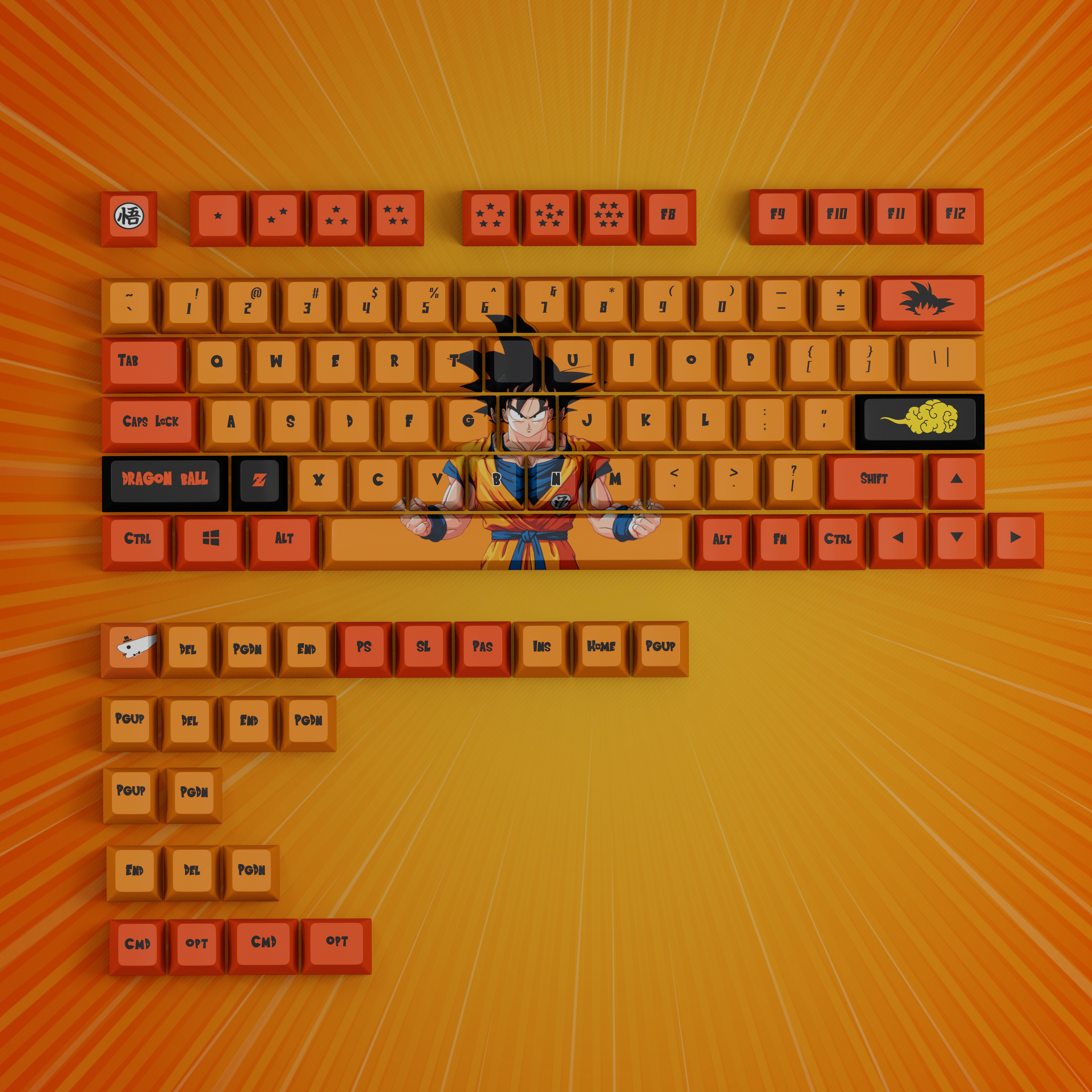 Super Saiyan - Anime Keycaps set
