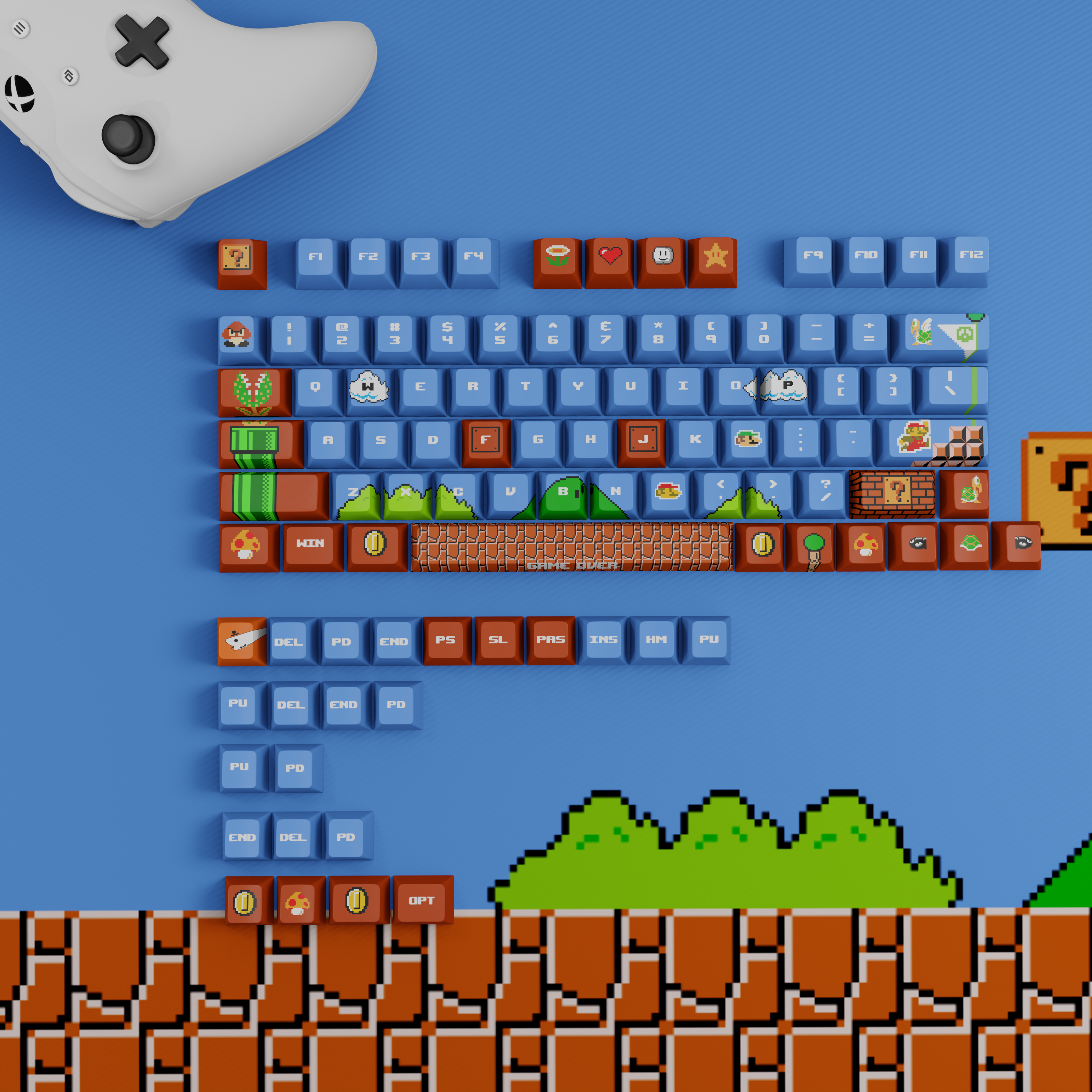 8-Bit Hero - Retro gaming keycaps set