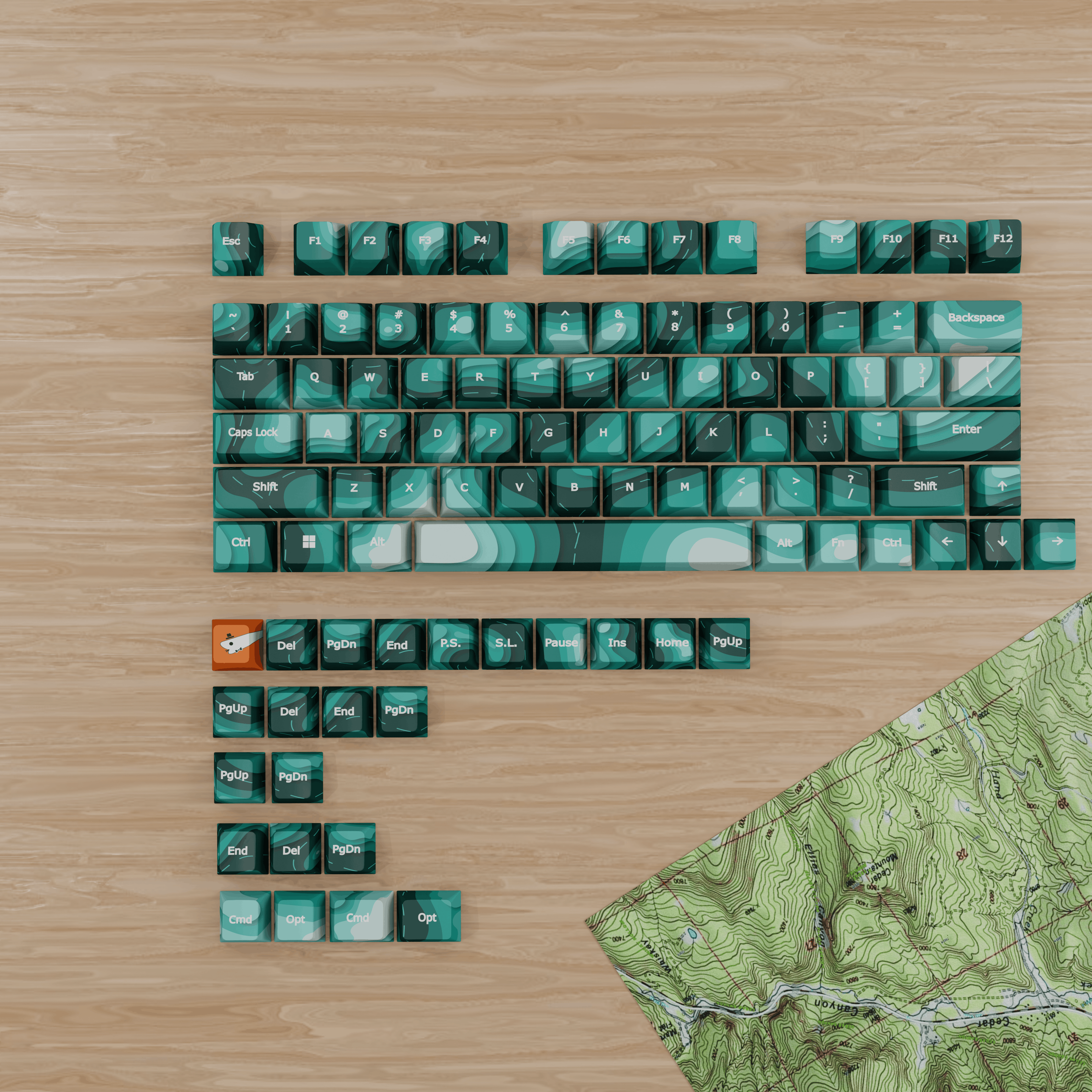 Emerald Valley - Custom Keycaps set