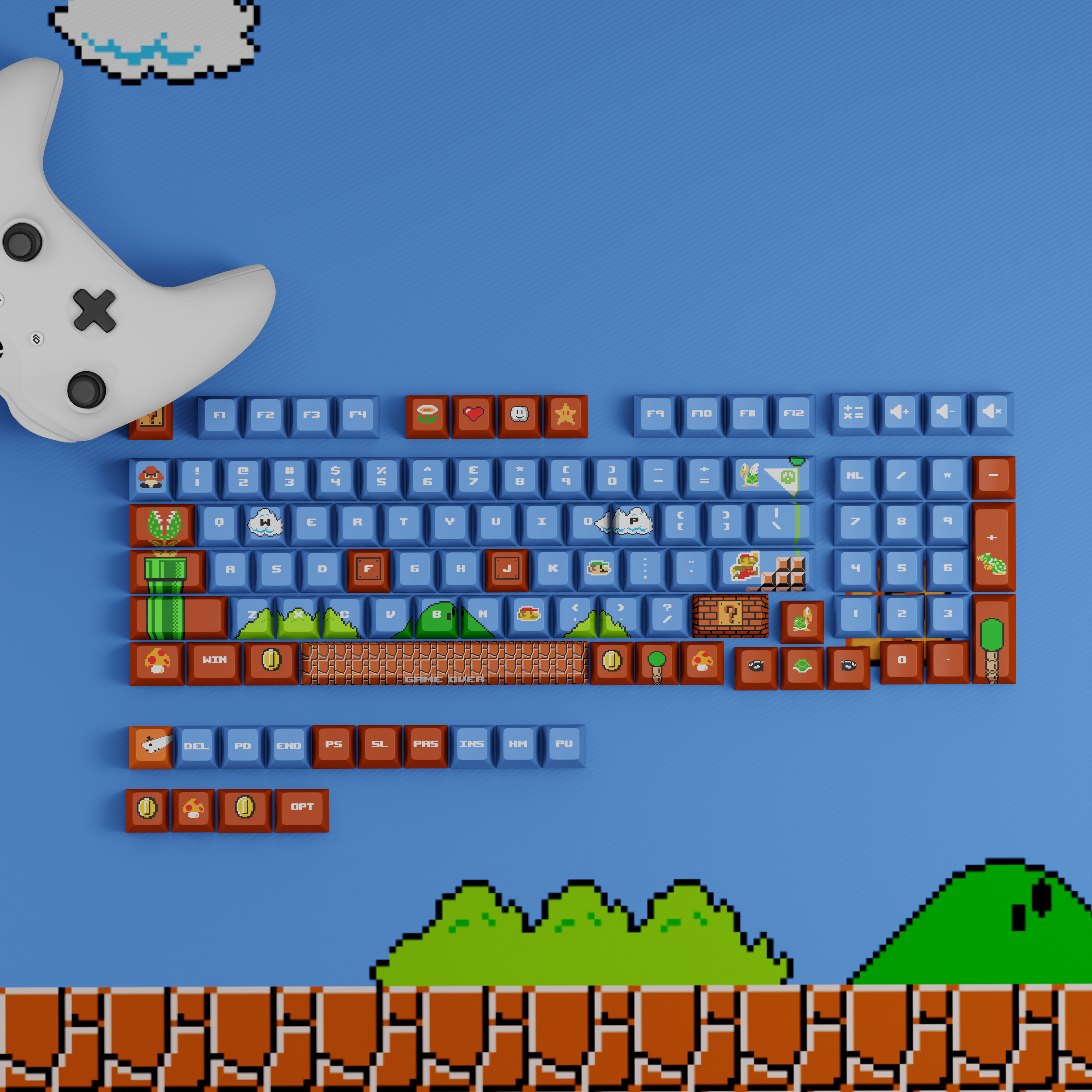 8-Bit Hero - Retro gaming keycaps set