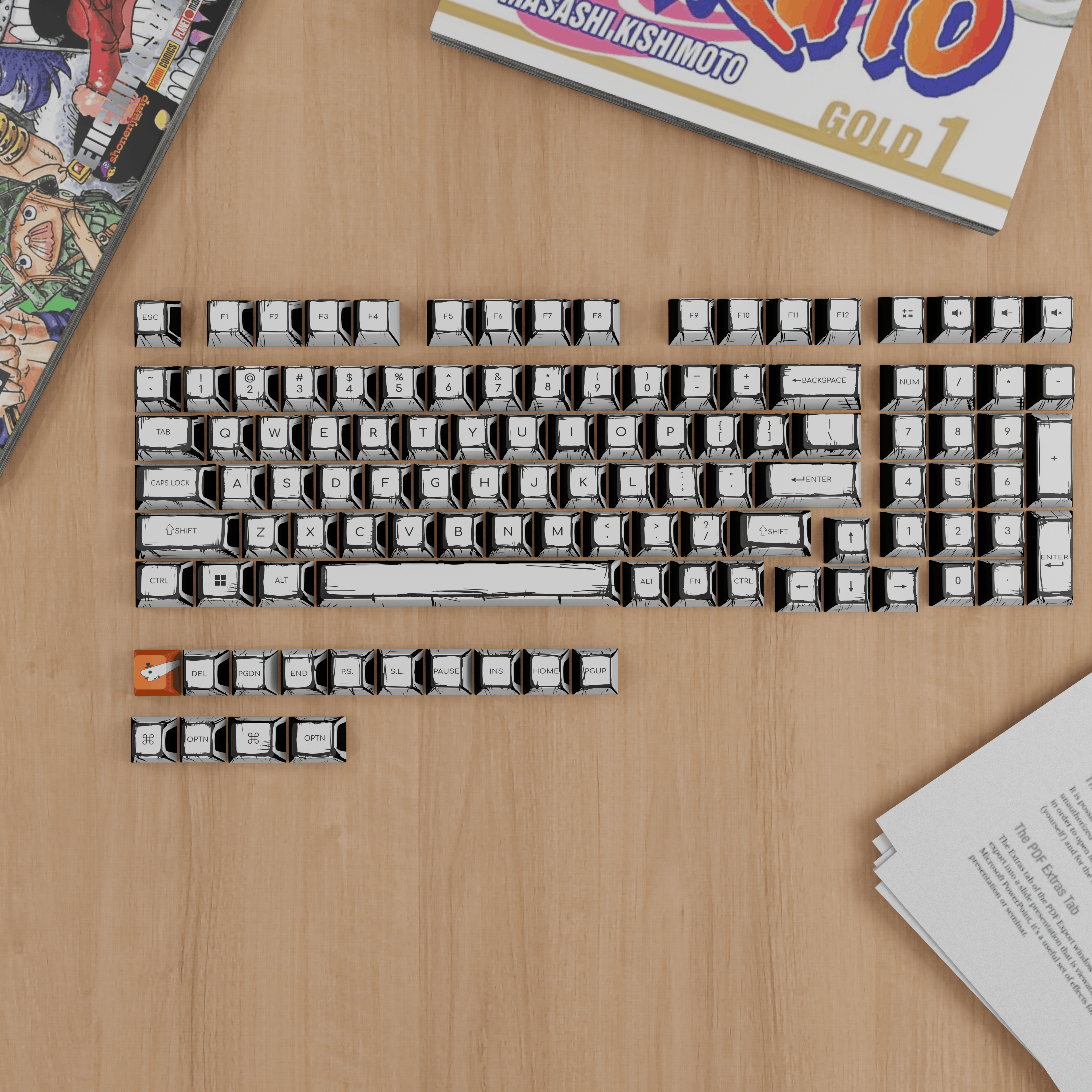 Comic Sketch - Custom Keycaps set