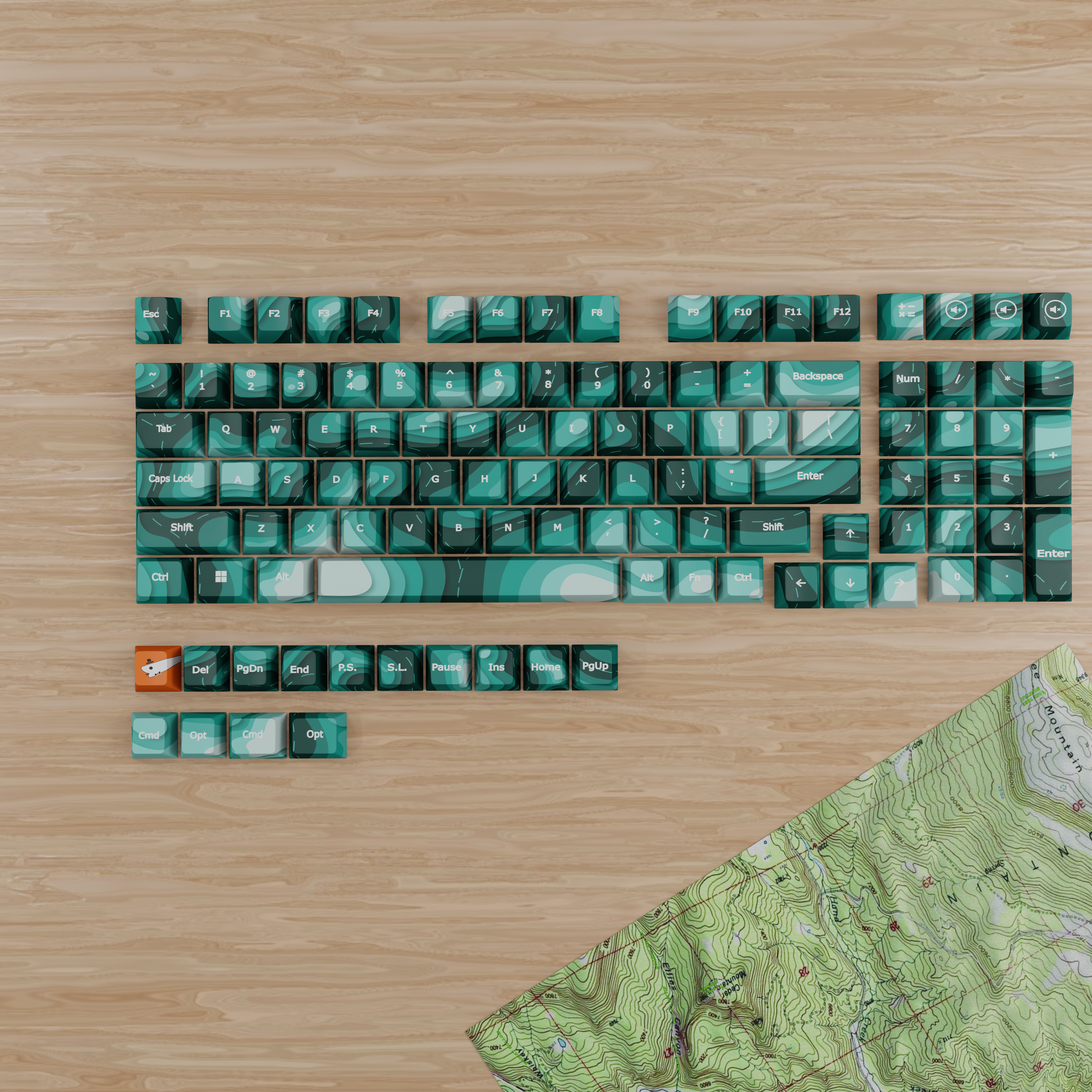 Emerald Valley - Custom Keycaps set