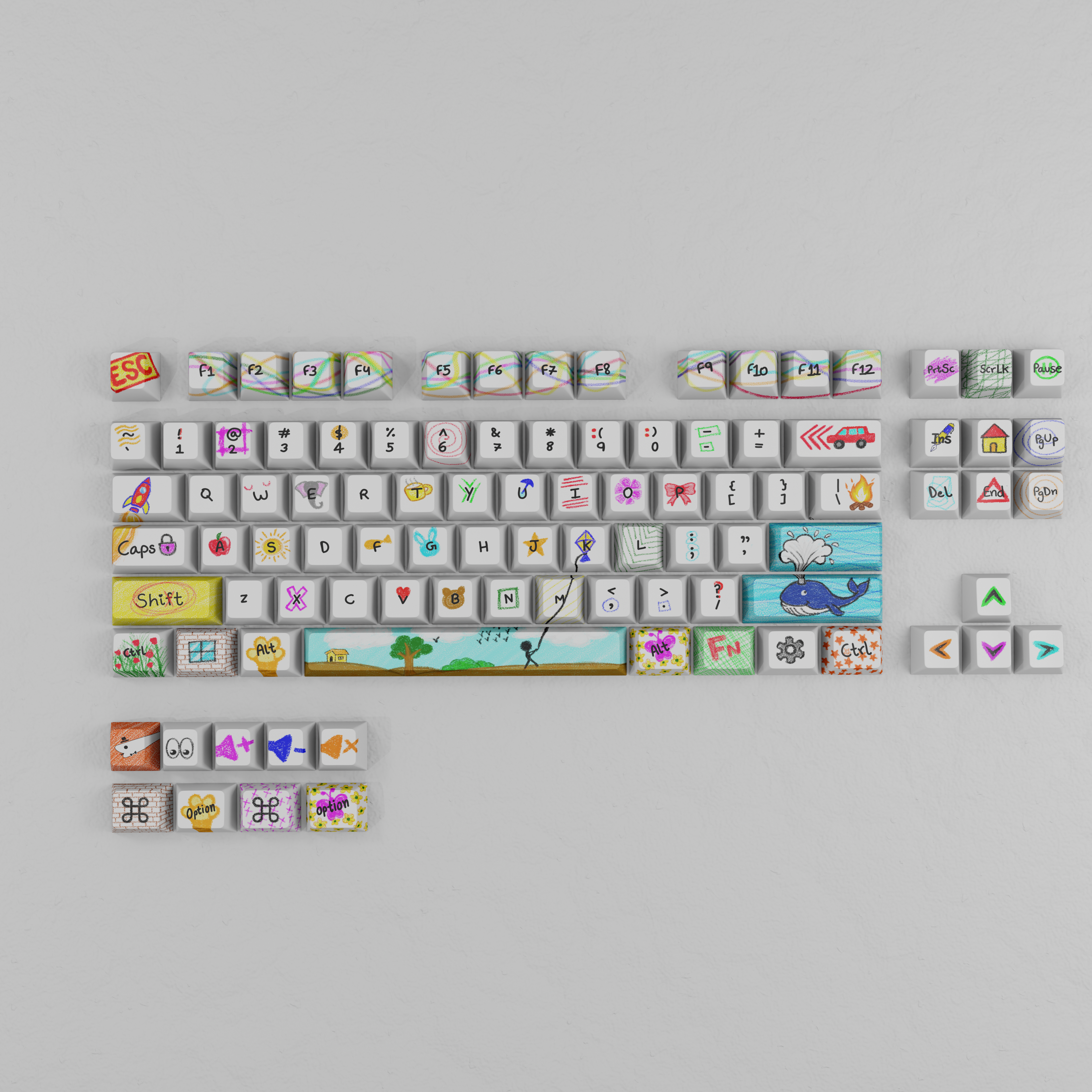 Crayon Chaos - Custom Keycaps set