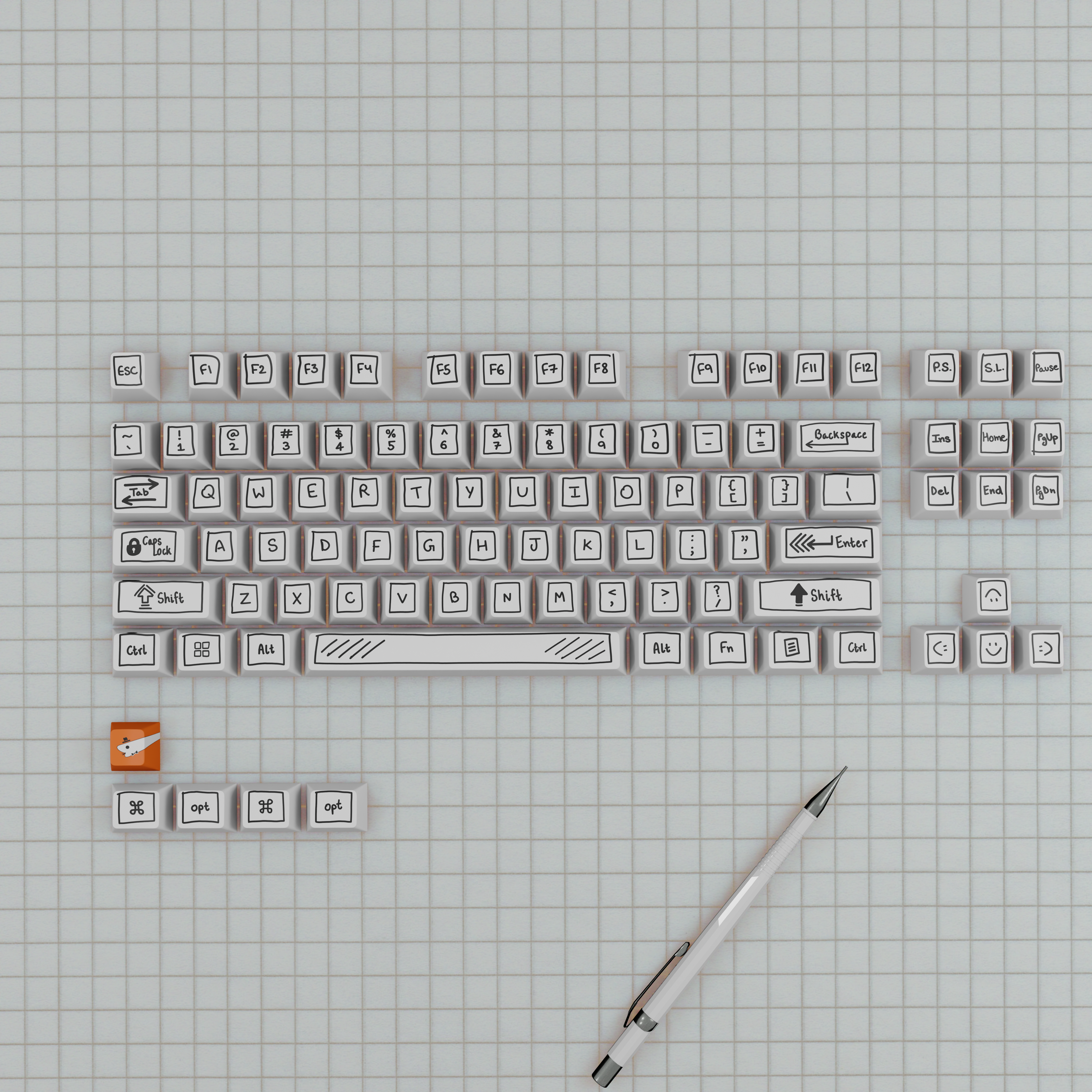 Notebook Doodles - Custom Keycaps set
