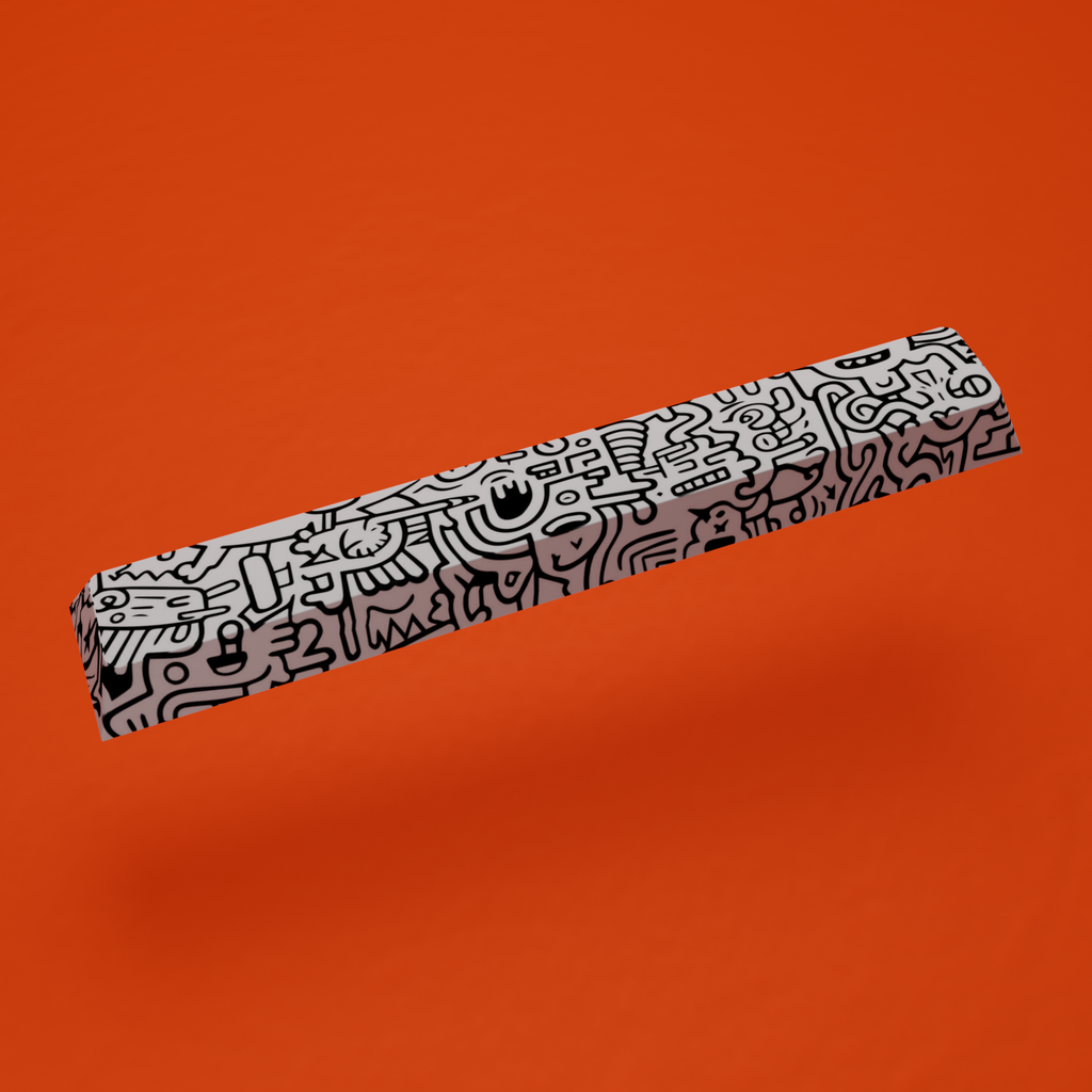 Black & White Doodle - Custom spacebar