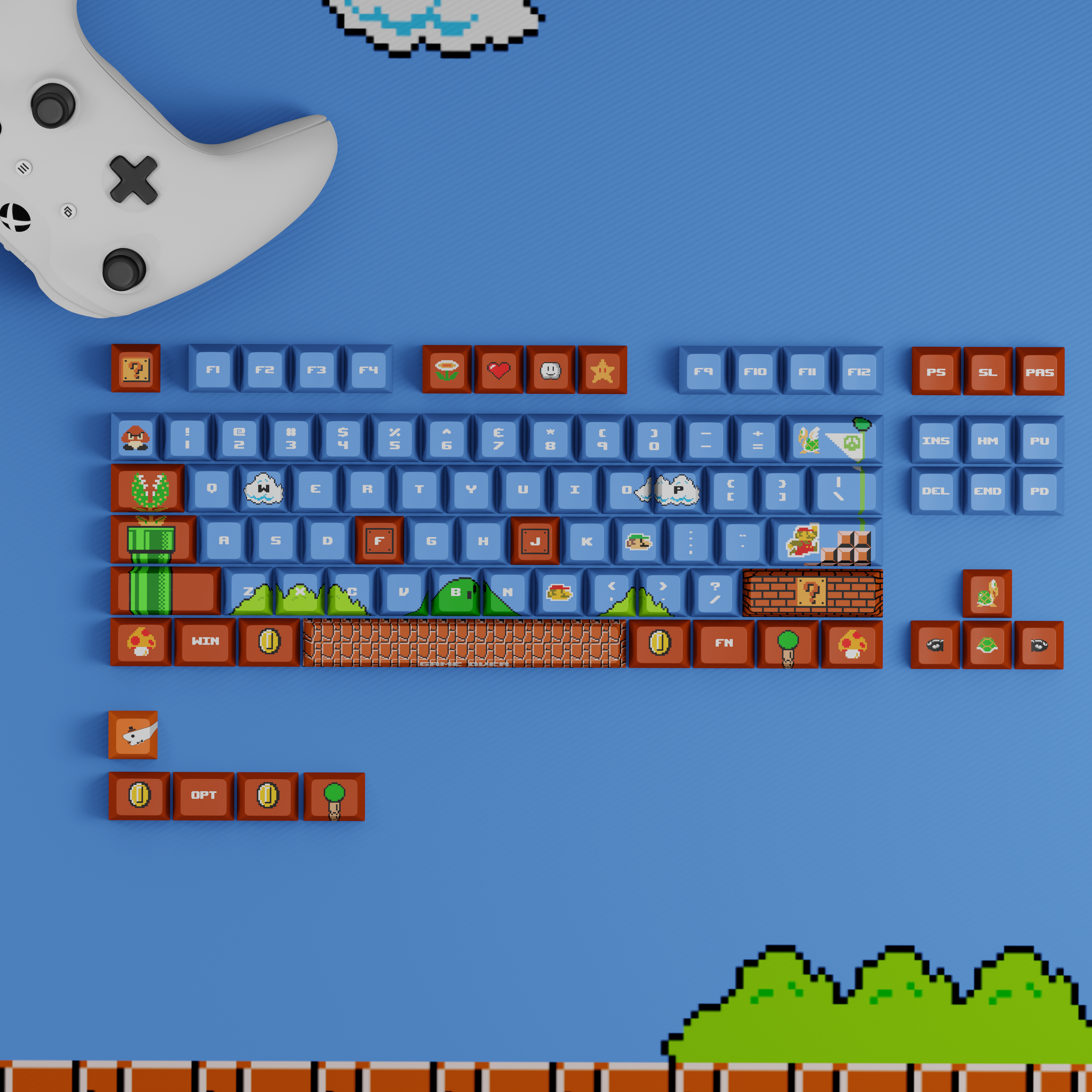 8-Bit Hero - Retro gaming keycaps set