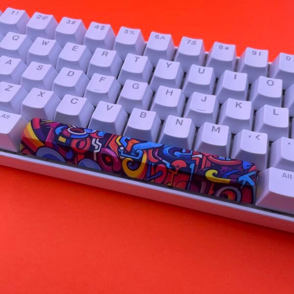 Colored Graffiti SpaceBar | Custom PBT keycaps for Mechanical keyboard | 6.25u OEM-Profile - Image 2