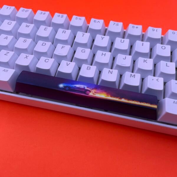 DeLorean Car (Back to Future) SpaceBar | Custom PBT keycaps for Mechanical keyboard | 6.25u OEM-Profile - Image 2