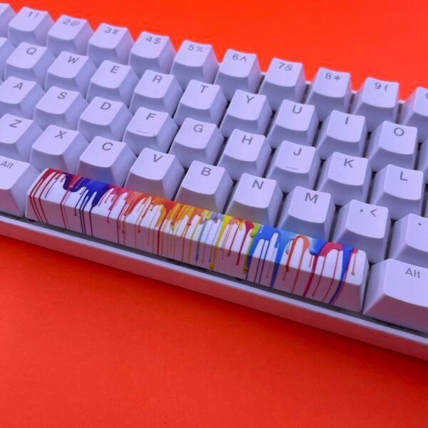 Dripping Colors SpaceBar | Custom PBT keycaps for Mechanical keyboard | 6.25u OEM-Profile - Image 2