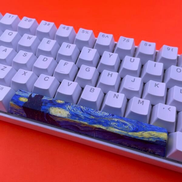 Starry Night SpaceBar | Custom PBT keycaps for Mechanical keyboard | 6.25u OEM-Profile - Image 2